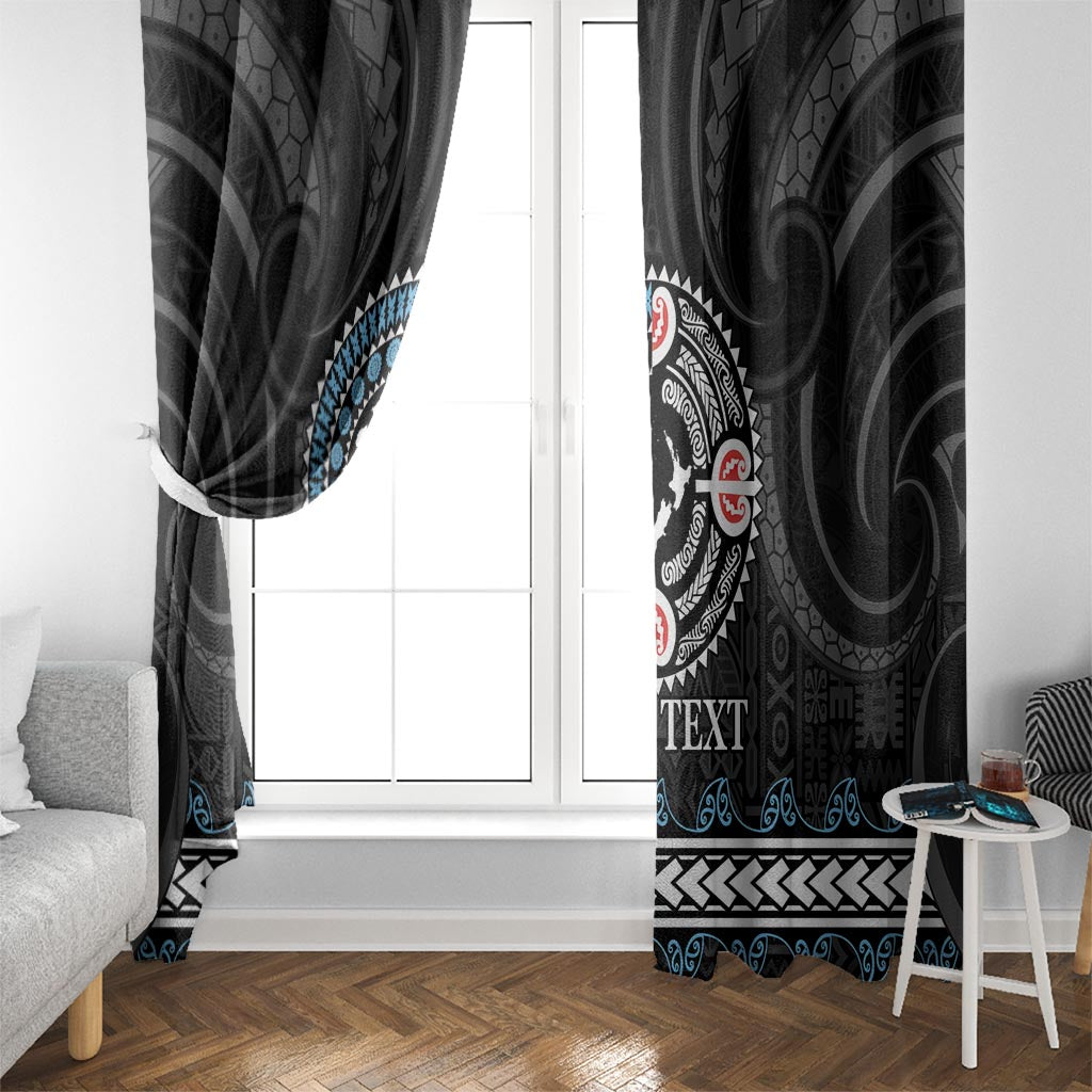 Custom Fiji and New Zealand Window Curtain Maori Fern Mix Tapa Tribal Unique LT9 - Polynesian Pride