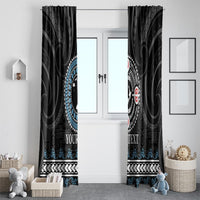 Custom Fiji and New Zealand Window Curtain Maori Fern Mix Tapa Tribal Unique LT9 - Polynesian Pride