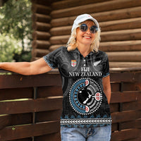 Custom Fiji and New Zealand Women Polo Shirt Maori Fern Mix Tapa Tribal Unique LT9 - Polynesian Pride