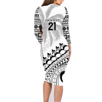 Custom Fiji Rugby Cibi Dance Family Matching Long Sleeve Bodycon Dress and Hawaiian Shirt Create History World Cup Sevens LT9 - Polynesian Pride