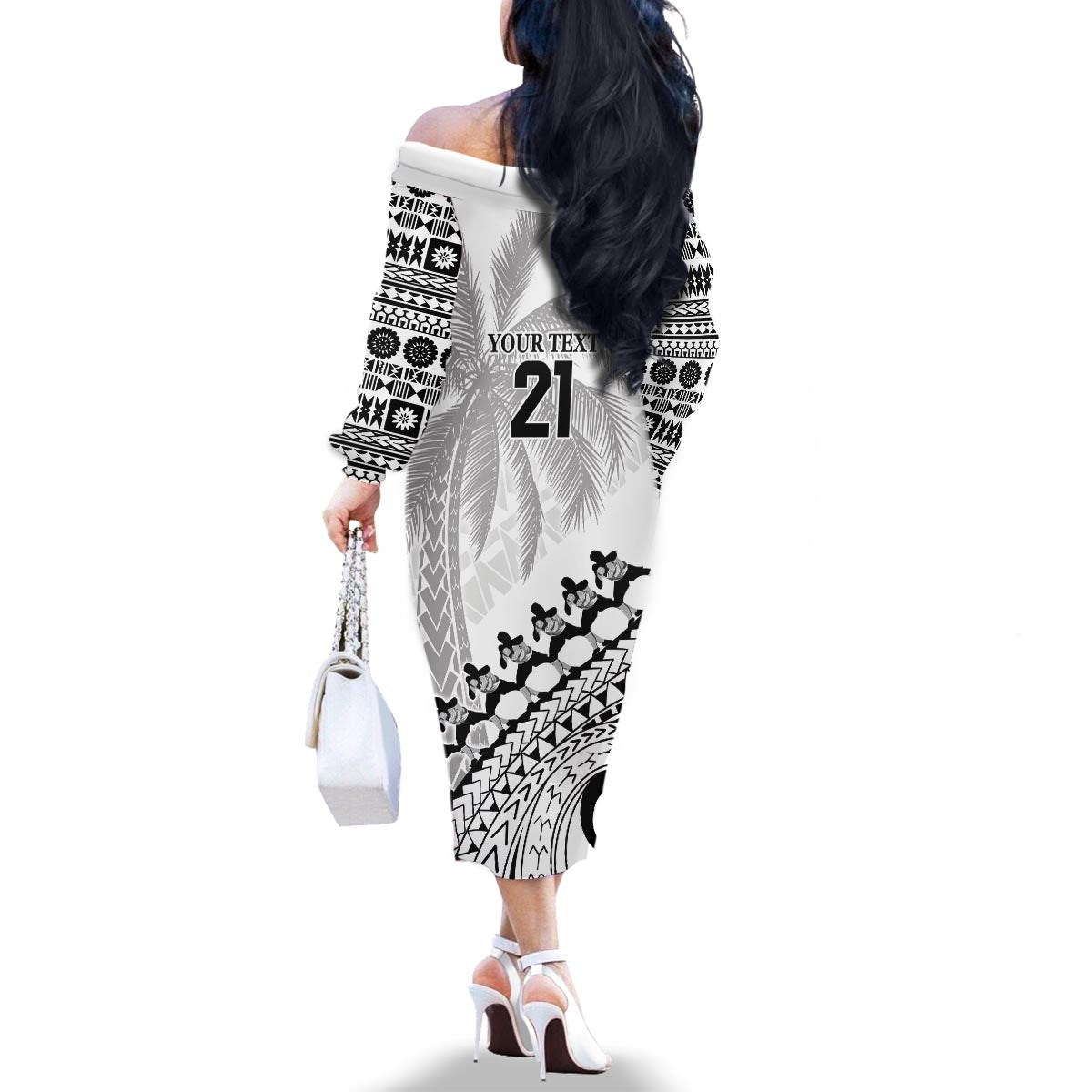 Custom Fiji Rugby Cibi Dance Family Matching Off The Shoulder Long Sleeve Dress and Hawaiian Shirt Create History World Cup Sevens LT9 - Polynesian Pride