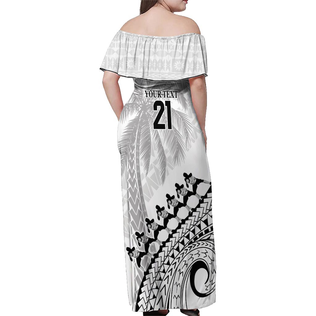 Custom Fiji Rugby Cibi Dance Family Matching Off Shoulder Maxi Dress and Hawaiian Shirt Create History World Cup Sevens