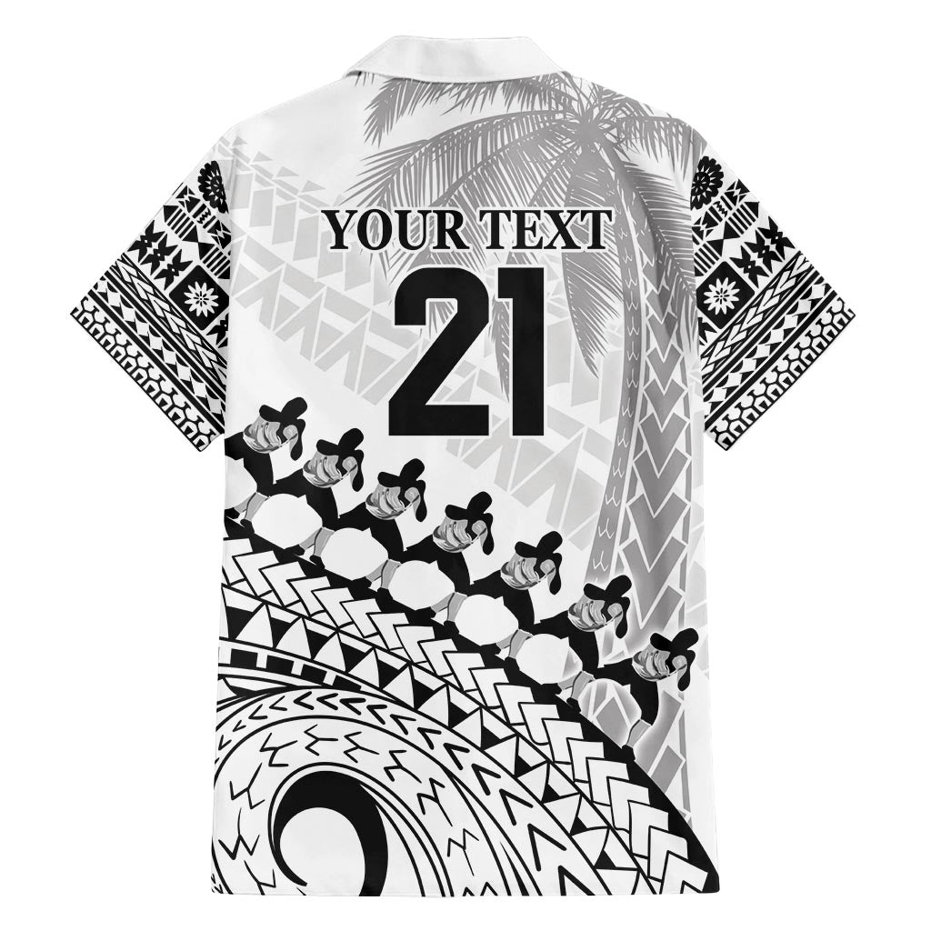 Custom Fiji Rugby Cibi Dance Family Matching Off Shoulder Short Dress and Hawaiian Shirt Create History World Cup Sevens