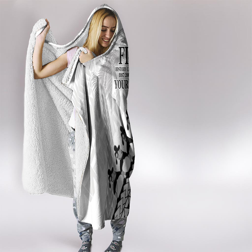 Custom Fiji Rugby Cibi Dance Hooded Blanket Create History World Cup Sevens