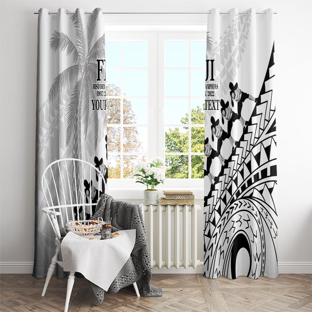 Custom Fiji Rugby Cibi Dance Window Curtain Create History World Cup Sevens