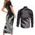 New Zealand Black Fern 7s Couples Matching Short Sleeve Bodycon Dress and Long Sleeve Button Shirt History World Cup Sevens