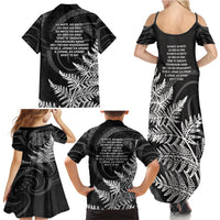 New Zealand Black Fern 7s Family Matching Summer Maxi Dress and Hawaiian Shirt History World Cup Sevens LT9 - Polynesian Pride