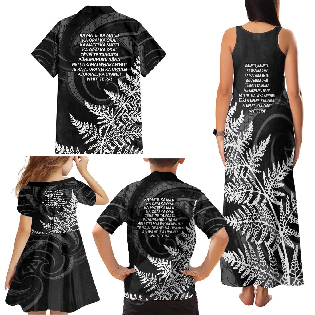New Zealand Black Fern 7s Family Matching Tank Maxi Dress and Hawaiian Shirt History World Cup Sevens LT9 - Polynesian Pride