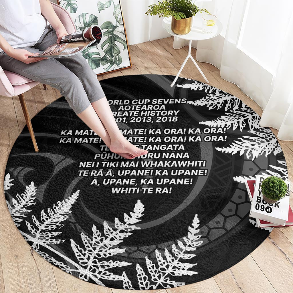 New Zealand Black Fern 7s Round Carpet History World Cup Sevens LT9 - Polynesian Pride