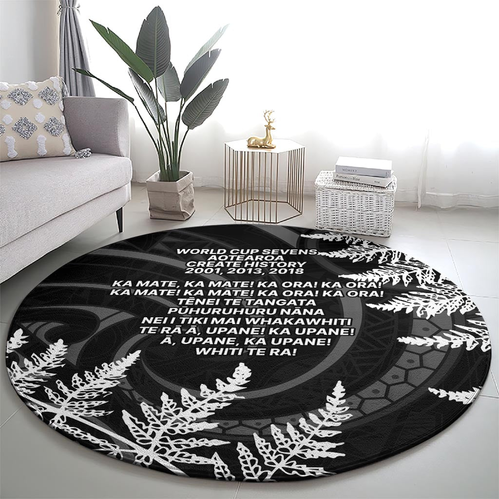 New Zealand Black Fern 7s Round Carpet History World Cup Sevens LT9 - Polynesian Pride
