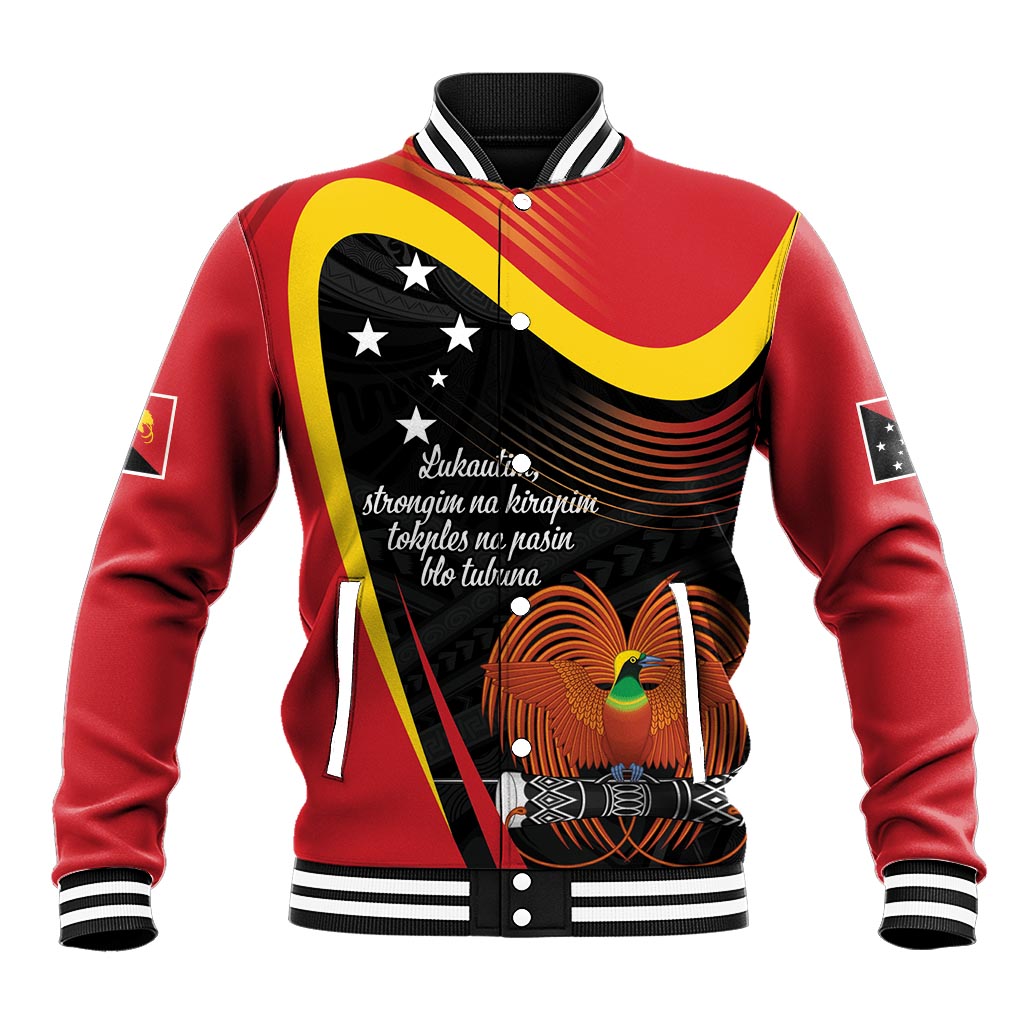 Personalised Papua Niugini Tok Pisin Wik Baseball Jacket