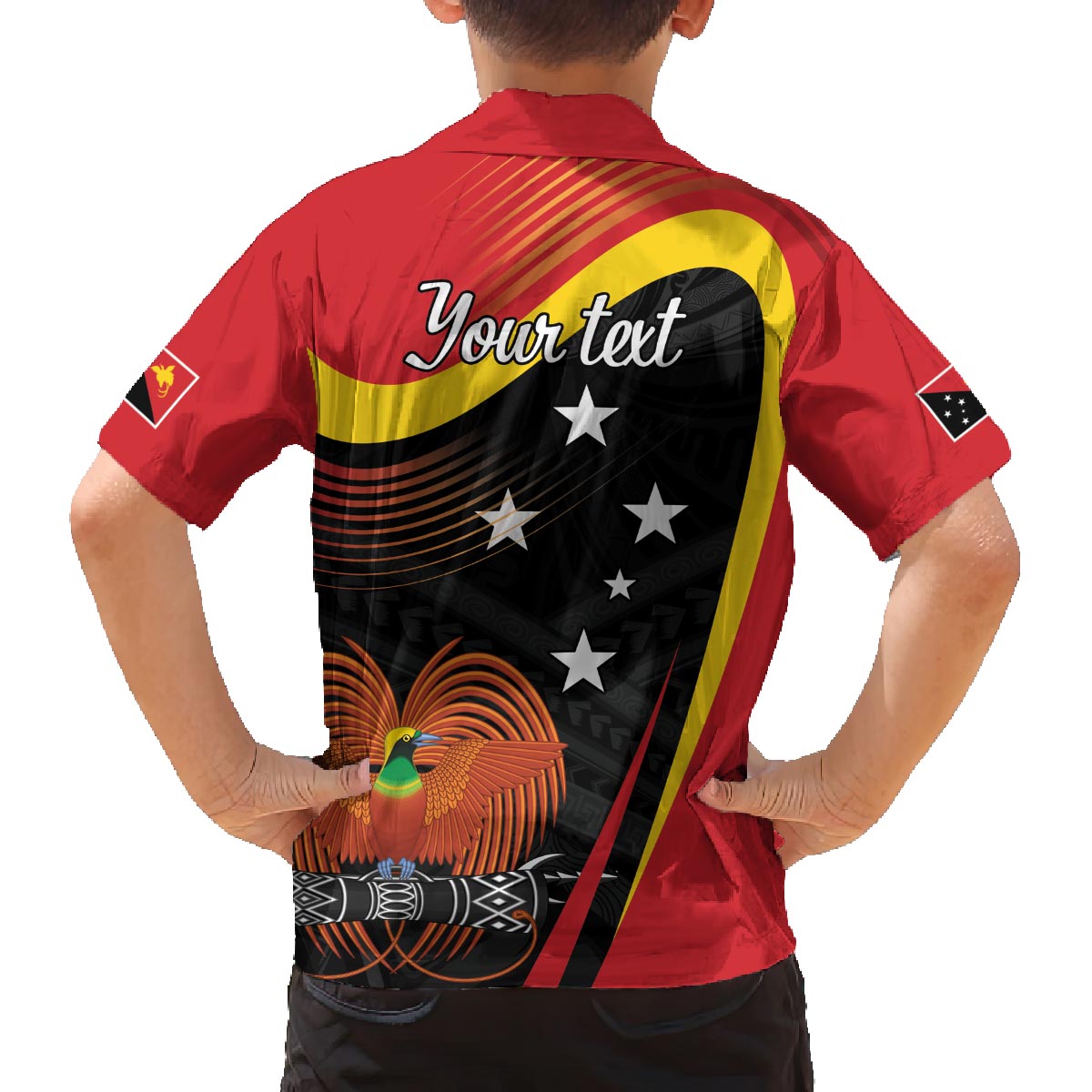 Personalised Papua Niugini Tok Pisin Wik Family Matching Off The Shoulder Long Sleeve Dress and Hawaiian Shirt LT9 - Polynesian Pride