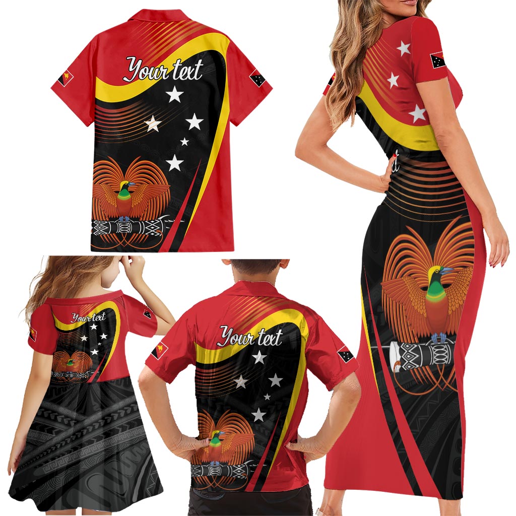 Personalised Papua Niugini Tok Pisin Wik Family Matching Short Sleeve Bodycon Dress and Hawaiian Shirt LT9 - Polynesian Pride