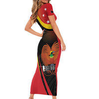 Personalised Papua Niugini Tok Pisin Wik Family Matching Short Sleeve Bodycon Dress and Hawaiian Shirt LT9 - Polynesian Pride