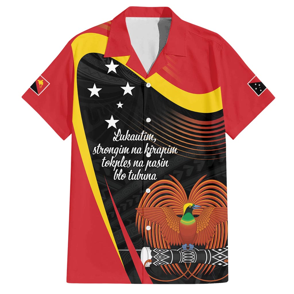 Personalised Papua Niugini Tok Pisin Wik Hawaiian Shirt LT9 Red - Polynesian Pride