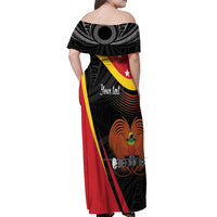Personalised Papua Niugini Tok Pisin Wik Off Shoulder Maxi Dress