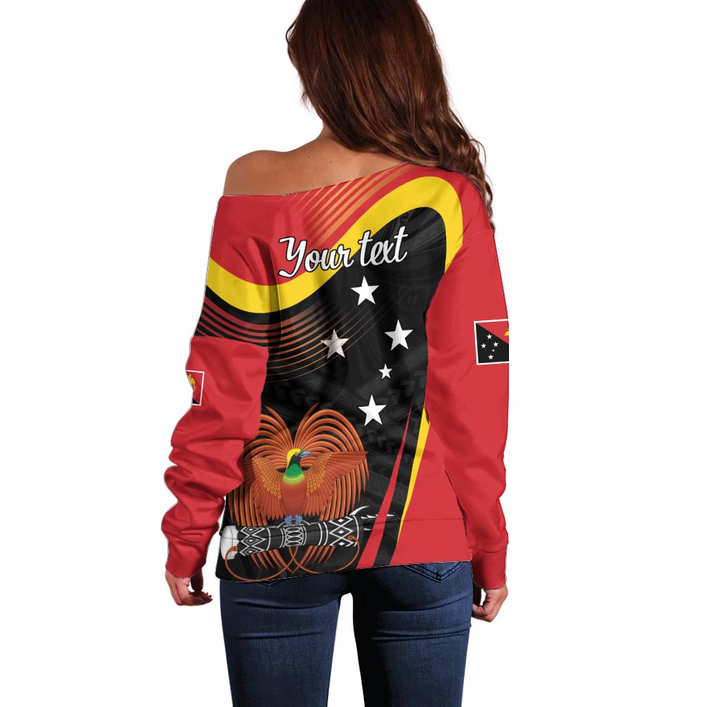 Personalised Papua Niugini Tok Pisin Wik Off Shoulder Sweater