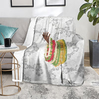 Hawaii Lei Kamehameha Blanket Ke'oke'o Seamless Pattern Hibiscus Flower