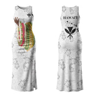 Hawaii Lei Kamehameha Couples Matching Tank Maxi Dress and Hawaiian Shirt Ke'oke'o Seamless Pattern Hibiscus Flower LT9 - Polynesian Pride