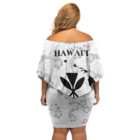 Hawaii Lei Kamehameha Family Matching Off Shoulder Short Dress and Hawaiian Shirt Ke'oke'o Seamless Pattern Hibiscus Flower LT9 - Polynesian Pride