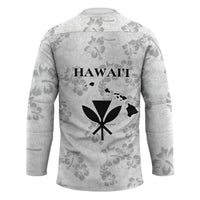 Hawaii Lei Kamehameha Hockey Jersey Ke'oke'o Seamless Pattern Hibiscus Flower LT9 - Polynesian Pride