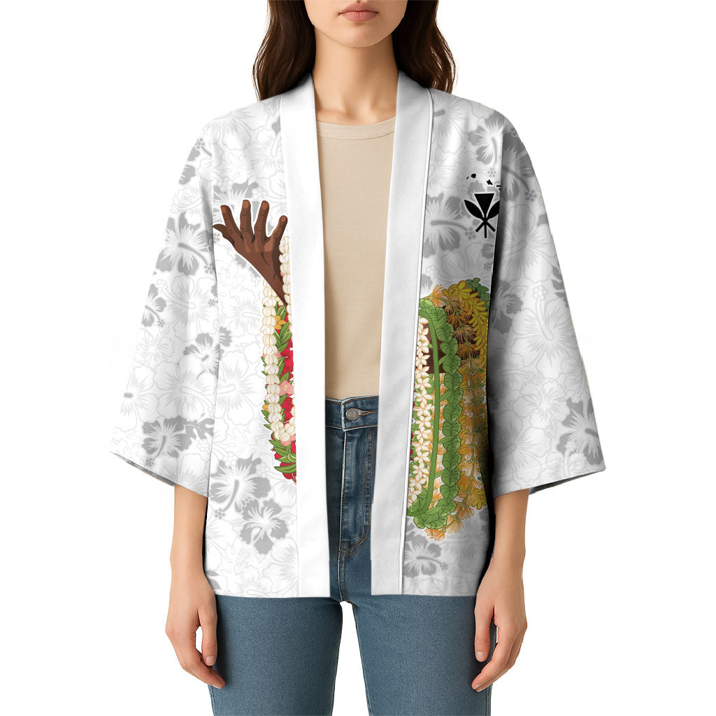 Hawaii Lei Kamehameha Kimono Ke'oke'o Seamless Pattern Hibiscus Flower