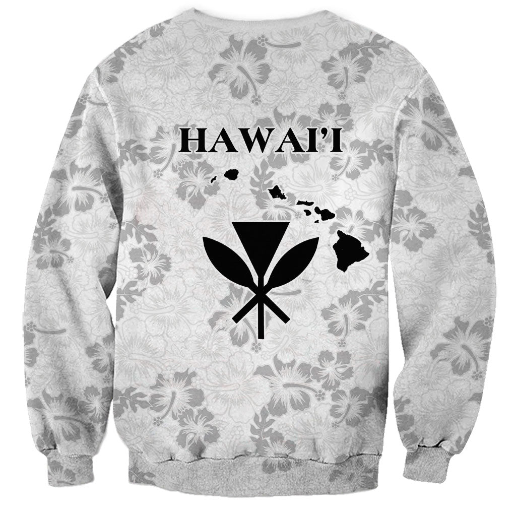 Hawaii Lei Kamehameha Sweatshirt Ke'oke'o Seamless Pattern Hibiscus Flower