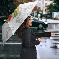Hawaii Lei Kamehameha Umbrella Ke'oke'o Seamless Pattern Hibiscus Flower