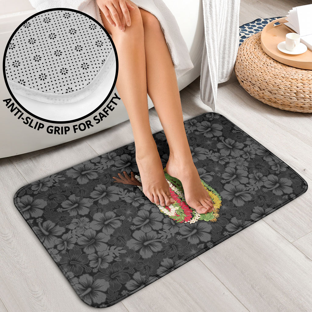 Hawaii Lei Kamehameha Bathroom Set Ele'ele Seamless Pattern Hibiscus Flower