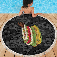 Hawaii Lei Kamehameha Beach Blanket Ele'ele Seamless Pattern Hibiscus Flower