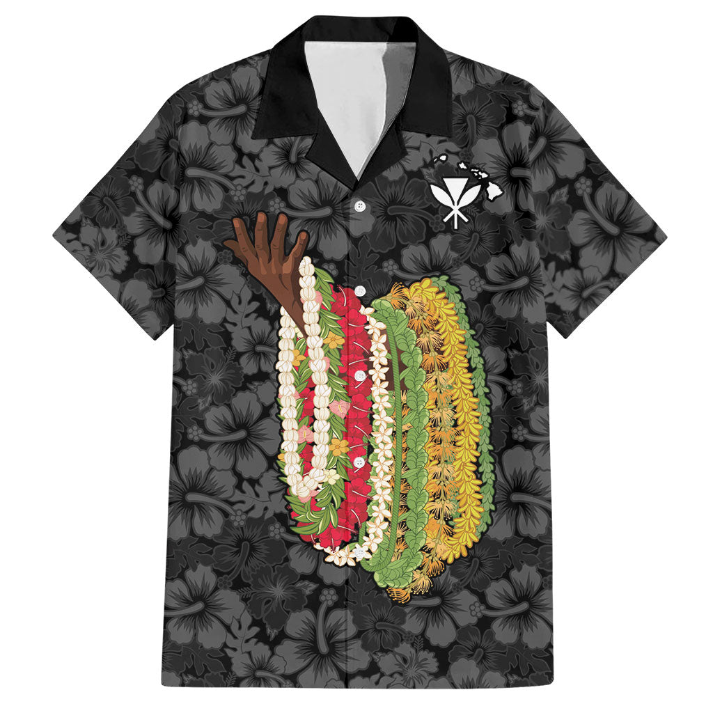 Hawaii Lei Kamehameha Hawaiian Shirt Ele'ele Seamless Pattern Hibiscus Flower