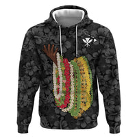 Hawaii Lei Kamehameha Hoodie Ele'ele Seamless Pattern Hibiscus Flower