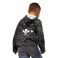 Hawaii Lei Kamehameha Kid Hoodie Ele'ele Seamless Pattern Hibiscus Flower