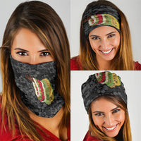 Hawaii Lei Kamehameha Neck Gaiter Ele'ele Seamless Pattern Hibiscus Flower