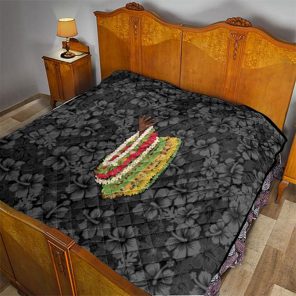 Hawaii Lei Kamehameha Quilt Ele'ele Seamless Pattern Hibiscus Flower