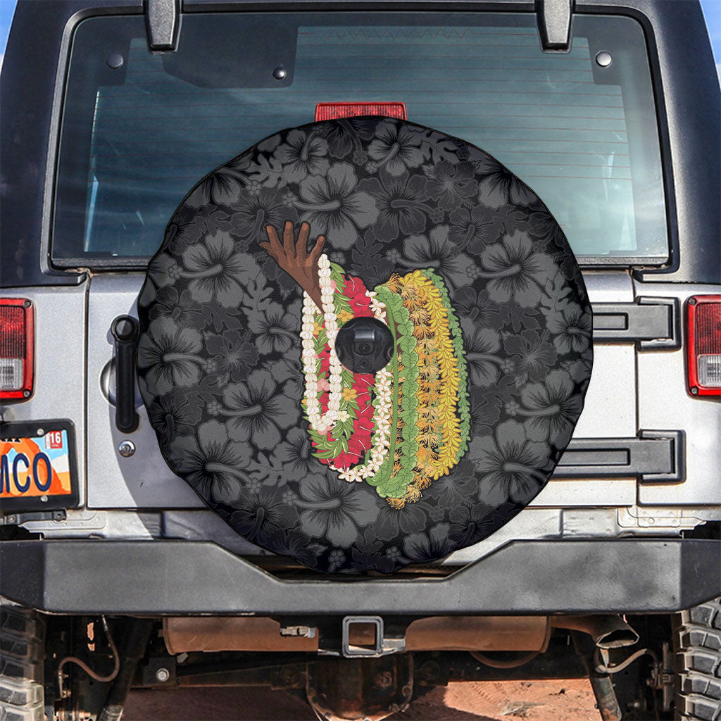 Hawaii Lei Kamehameha Spare Tire Cover Ele'ele Seamless Pattern Hibiscus Flower