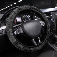 Hawaii Lei Kamehameha Steering Wheel Cover Ele'ele Seamless Pattern Hibiscus Flower