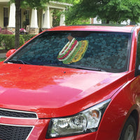 Hawaii Lei Kamehameha Auto Sun Shade Uliuli Seamless Pattern Hibiscus Flower