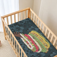 Hawaii Lei Kamehameha Baby Bed Cover Uliuli Seamless Pattern Hibiscus Flower LT9 - Polynesian Pride