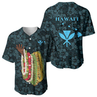 Hawaii Lei Kamehameha Baseball Jersey Uliuli Seamless Pattern Hibiscus Flower