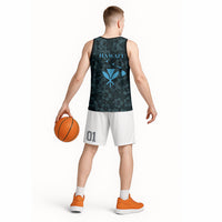 Hawaii Lei Kamehameha Basketball Jersey Uliuli Seamless Pattern Hibiscus Flower