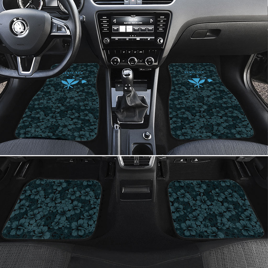 Hawaii Lei Kamehameha Car Mats Uliuli Seamless Pattern Hibiscus Flower