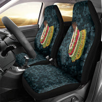 Hawaii Lei Kamehameha Car Seat Cover Uliuli Seamless Pattern Hibiscus Flower