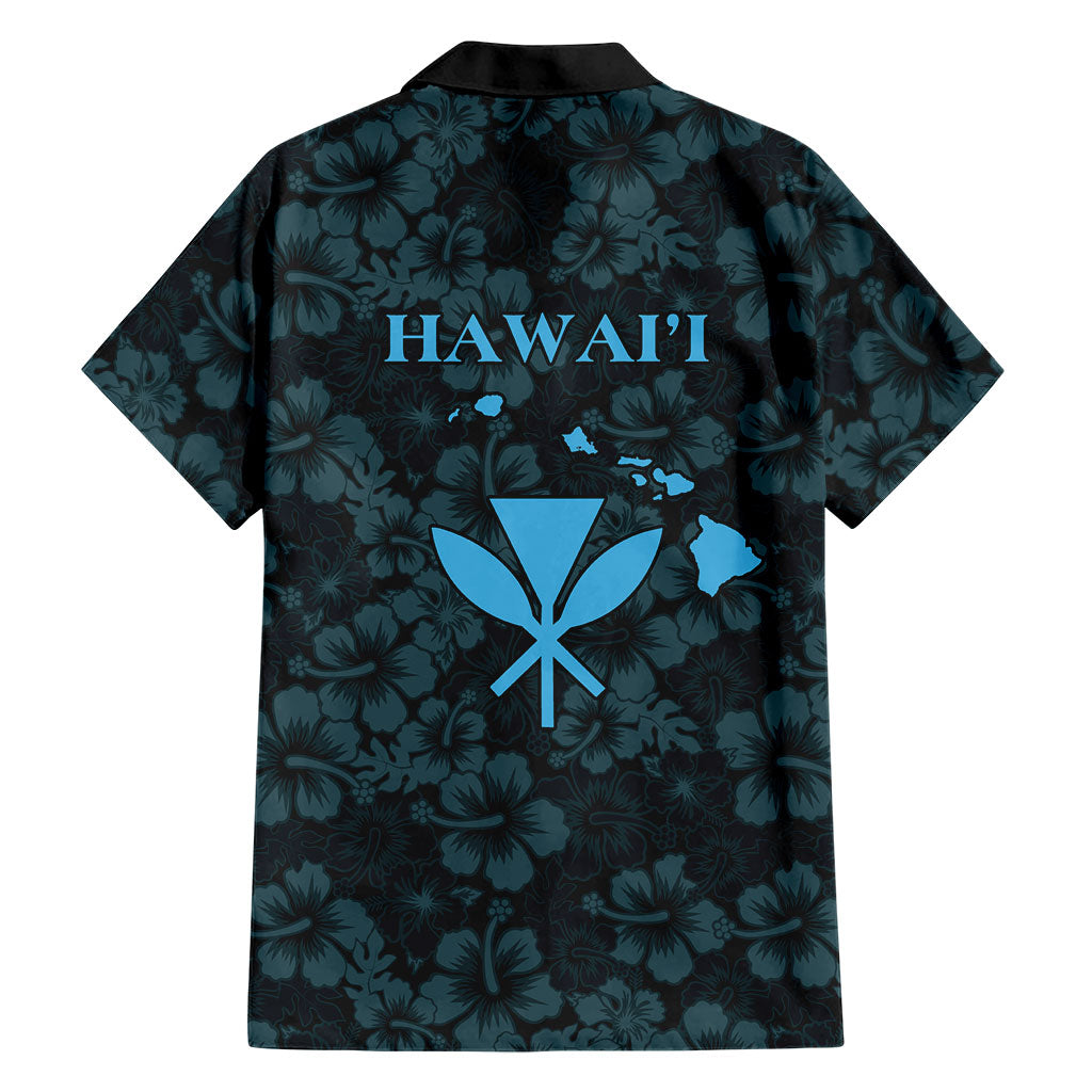 Hawaii Lei Kamehameha Family Matching Short Sleeve Bodycon Dress and Hawaiian Shirt Uliuli Seamless Pattern Hibiscus Flower LT9 - Polynesian Pride
