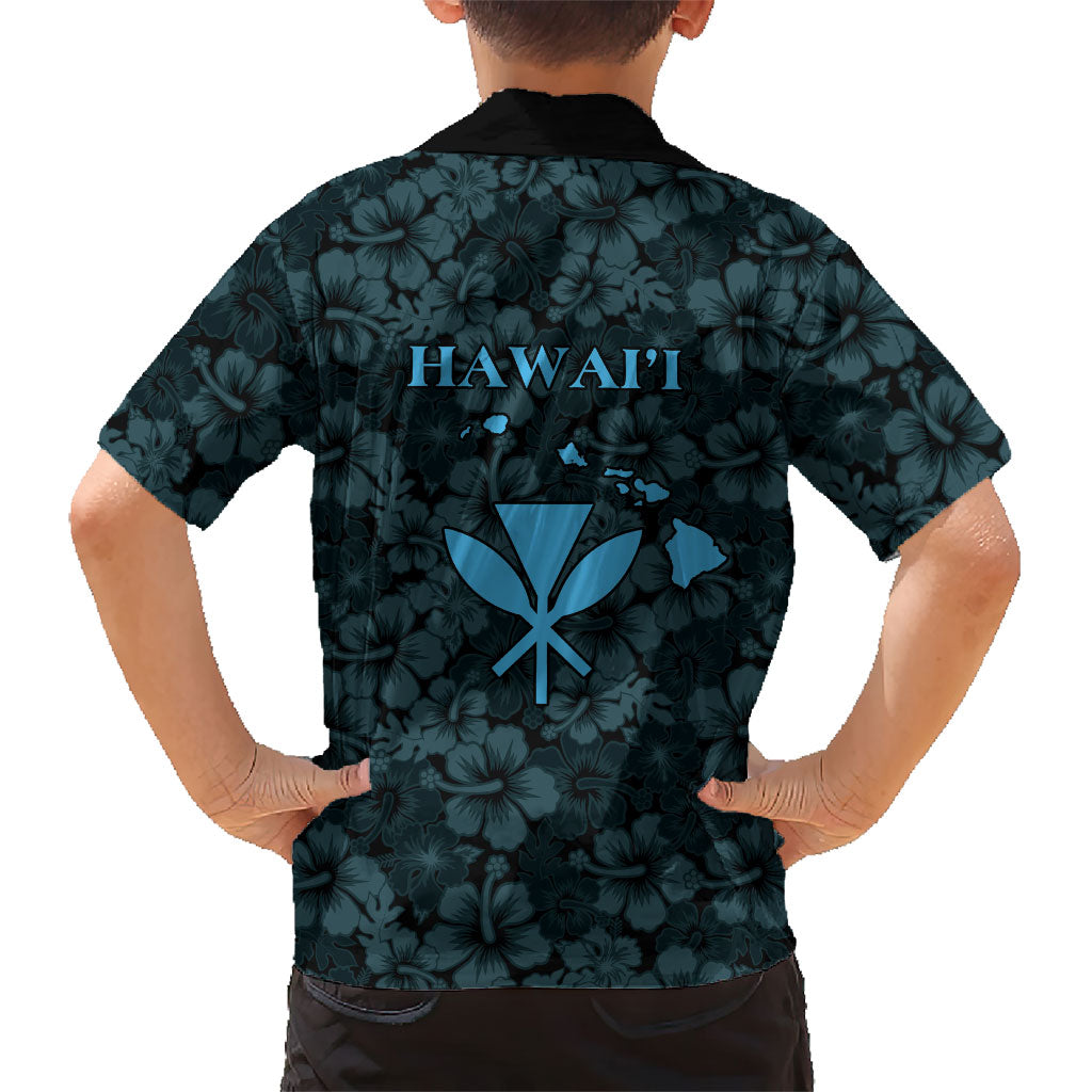 Hawaii Lei Kamehameha Family Matching Tank Maxi Dress and Hawaiian Shirt Uliuli Seamless Pattern Hibiscus Flower