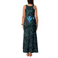 Hawaii Lei Kamehameha Family Matching Tank Maxi Dress and Hawaiian Shirt Uliuli Seamless Pattern Hibiscus Flower
