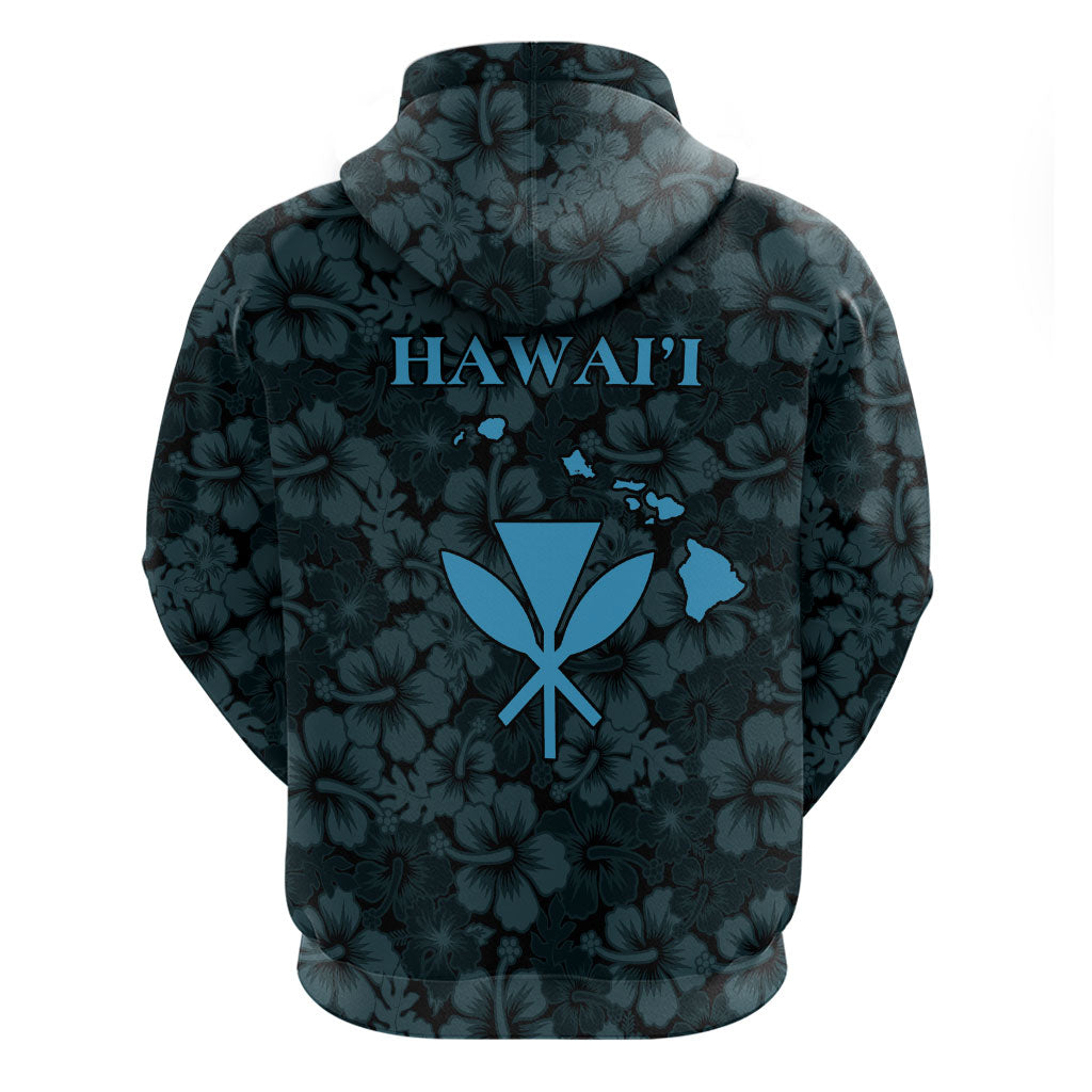 Hawaii Lei Kamehameha Hoodie Uliuli Seamless Pattern Hibiscus Flower