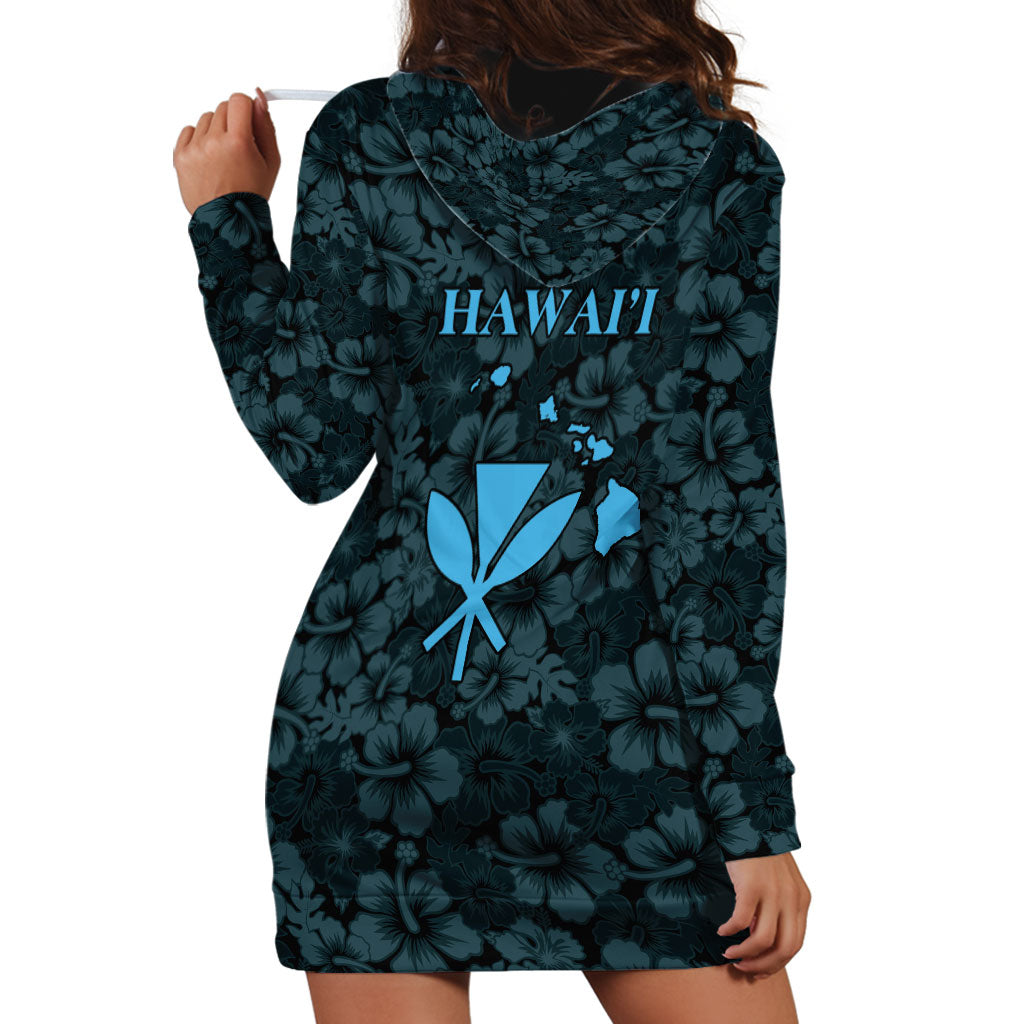 Hawaii Lei Kamehameha Hoodie Dress Uliuli Seamless Pattern Hibiscus Flower