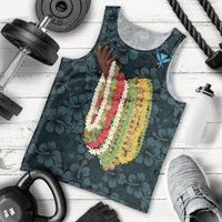 Hawaii Lei Kamehameha Men Tank Top Uliuli Seamless Pattern Hibiscus Flower