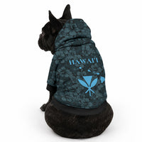 Hawaii Lei Kamehameha Pet Hoodie Uliuli Seamless Pattern Hibiscus Flower LT9 - Polynesian Pride